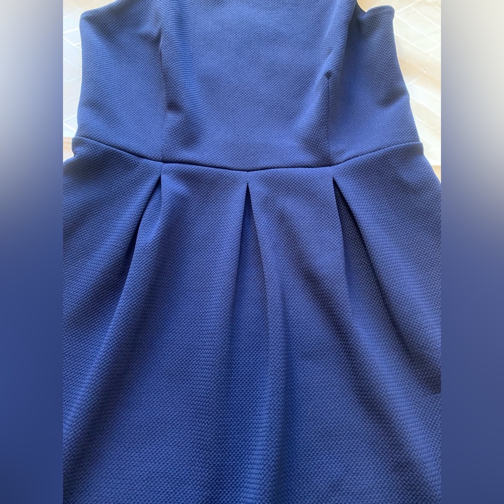 Classic Blue and Green Sleeveless colorblock two tone Dress 6 - Picture 3 of 6
